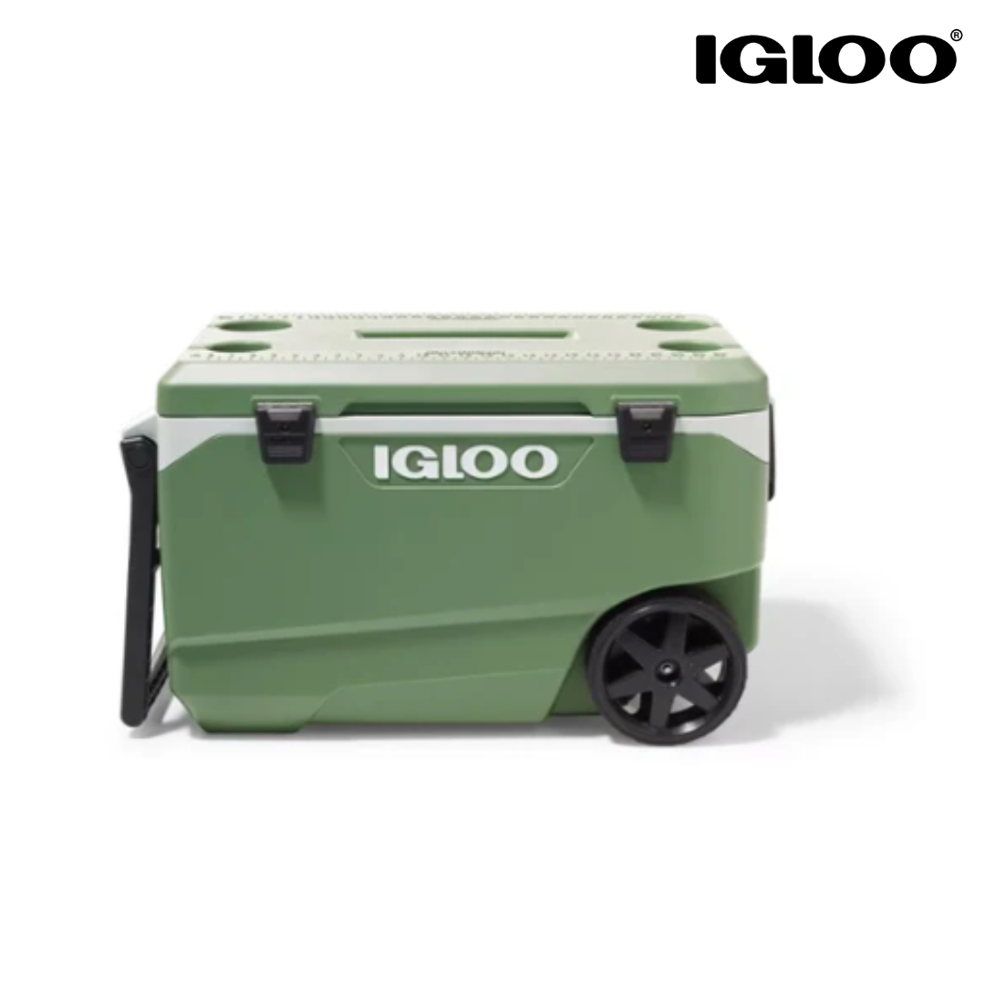 Hielera Cooler con Ruedita Ecocool Roller 90QT Verde Igloo 35168