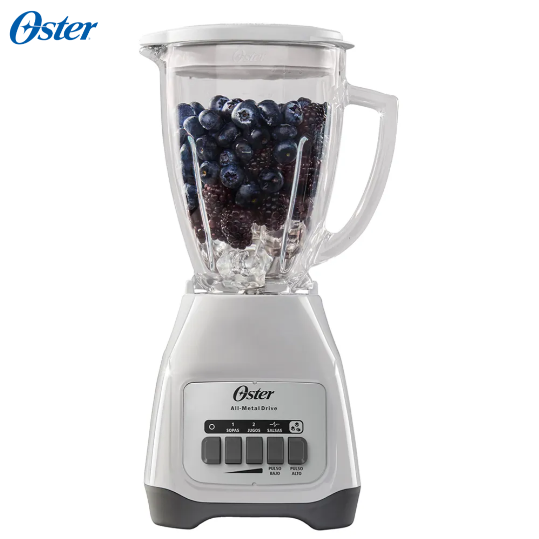 (LLEGANDO 1 DE SEPT) Licuadora Oster BLSTKAG-WPB 1.5 Litros – 2 Velocidades + Pulso, Vaso de Vidrio Boroclass, Blanca