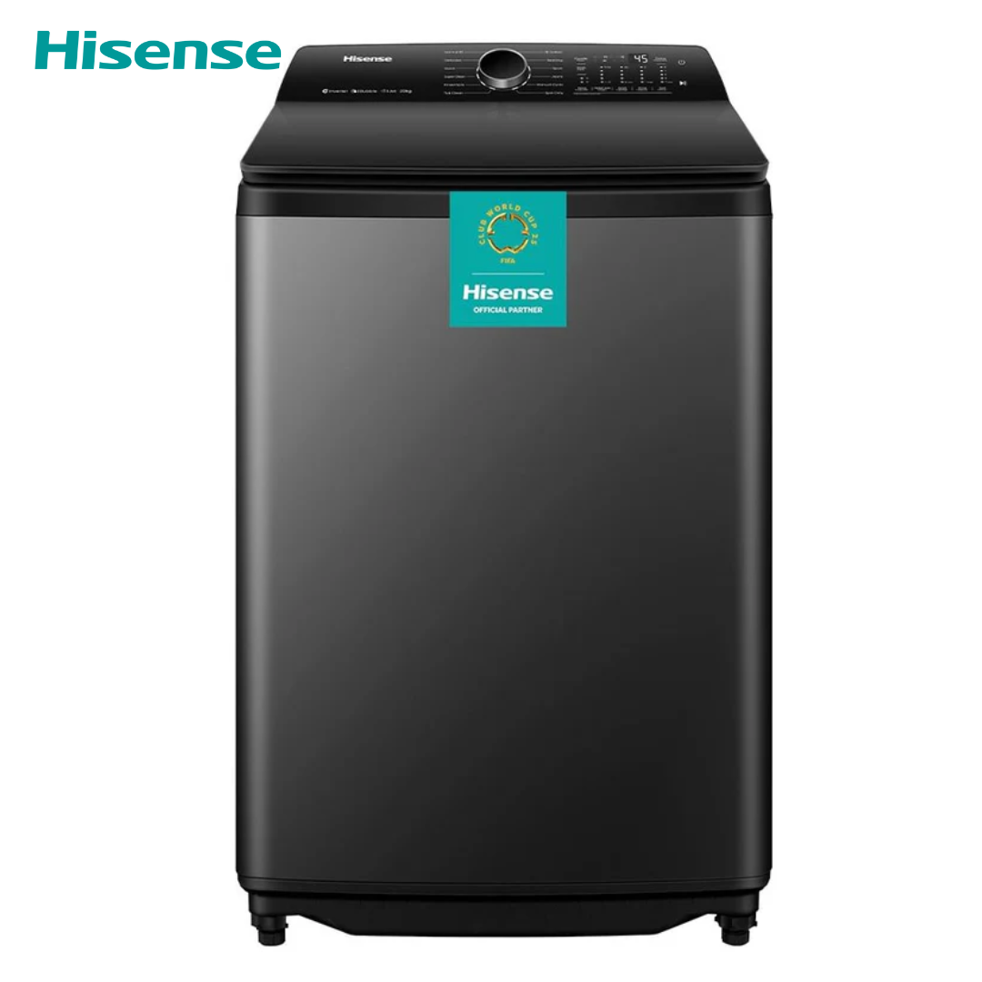 Lavadora Automática Carga Superior 20kg Negro Smart Fuzzy Hisense WT5I2023DB