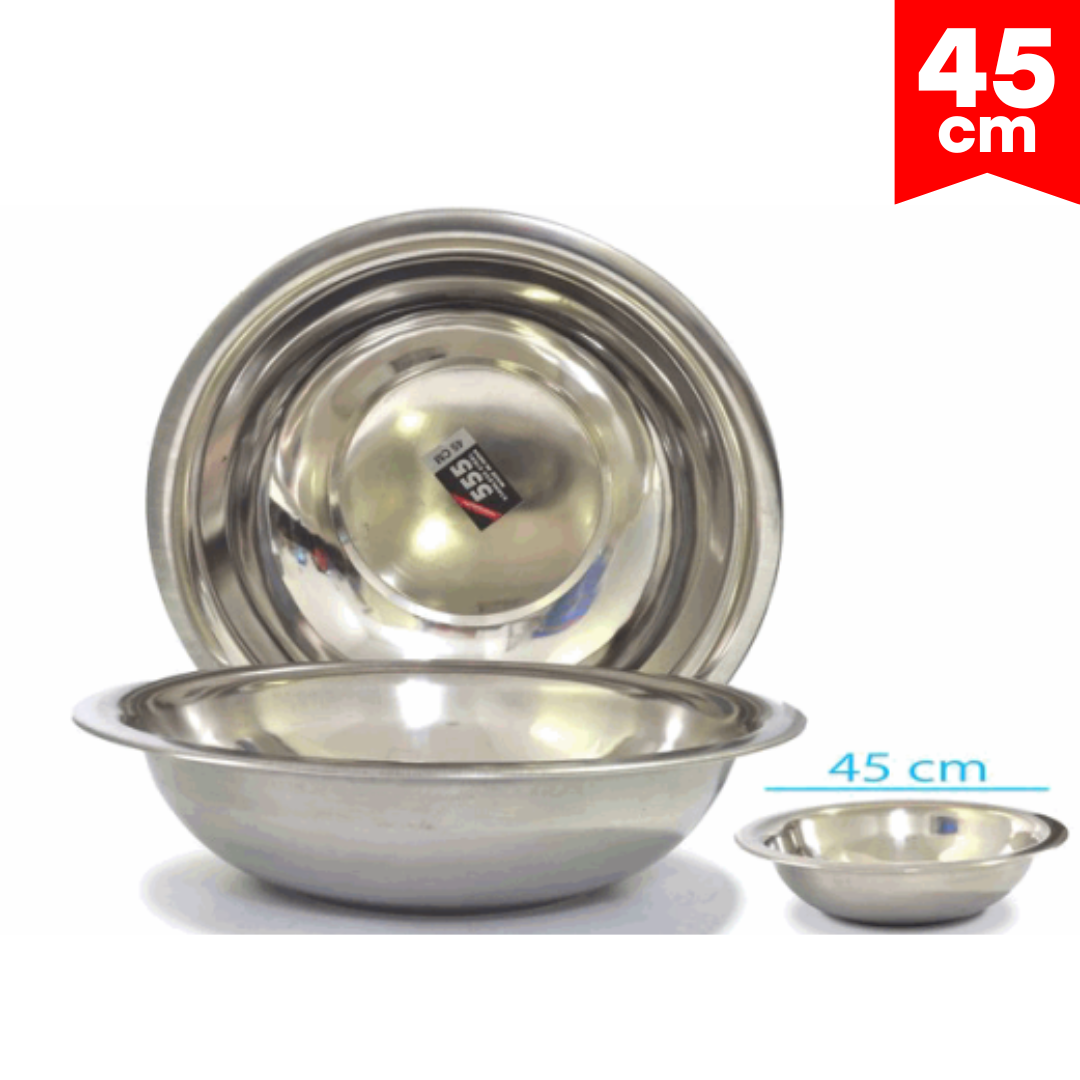 Bowl de Acero Inoxidable 45cm 555 BASIN-45 Plato.