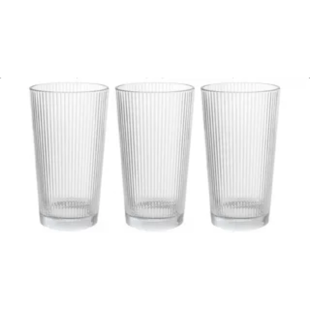 Set de 3 Vasos de Vidrio 16oz Lotus WH3-1607-9