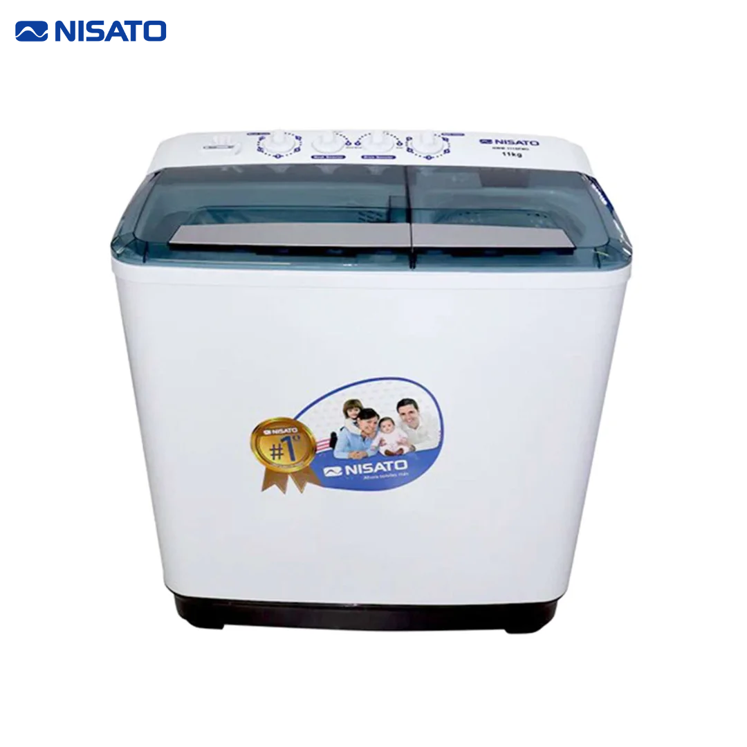Lavadora Semiautomática Nisato 11 kg con Bomba de Expulsión – NWM-1110PMD