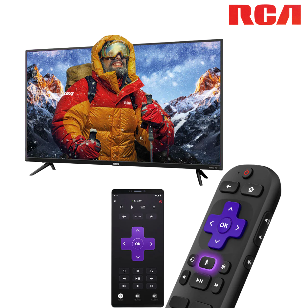 Televisor Smart TV 32" HD Procesador ARM Cortex A35 Quad Core Frameless Design Dolby Audio Roku TV RCA RC32K4RKT2 Televisión.
