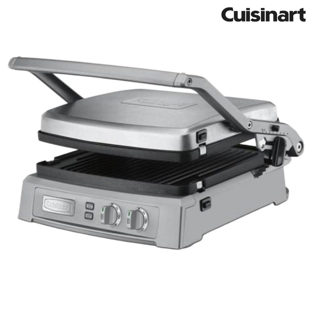 Plancha Panini Eléctrica Deluxe de Acero Inoxidable 1800W Cuisinart GR-150NAS