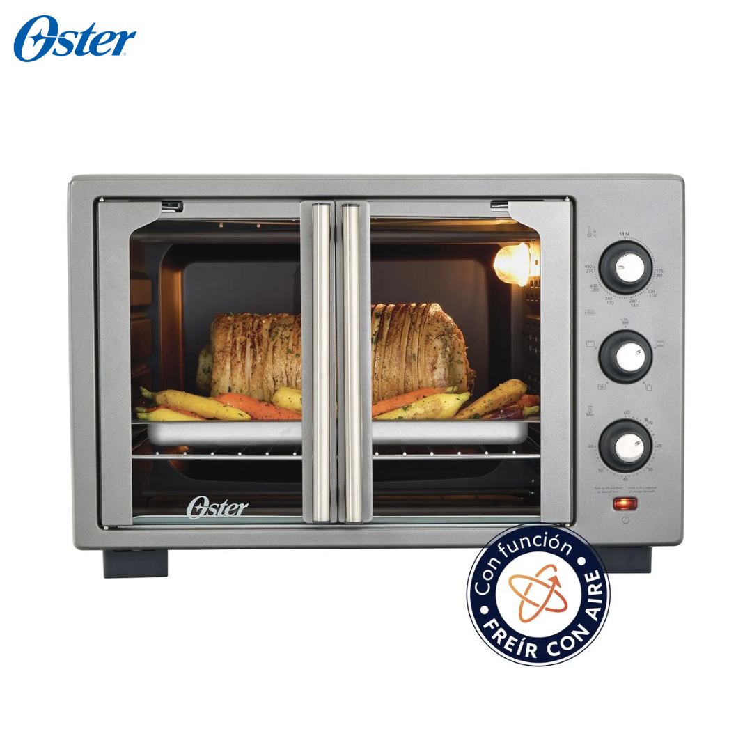 (LLEGANDO 15 DE OCTUBRE) Horno Eléctrico Oster 35 Litros con Freidora de Aire, Convección, 5 Funciones y Recubrimiento Antiadherente DiamondForce TSSTTV35FDMA