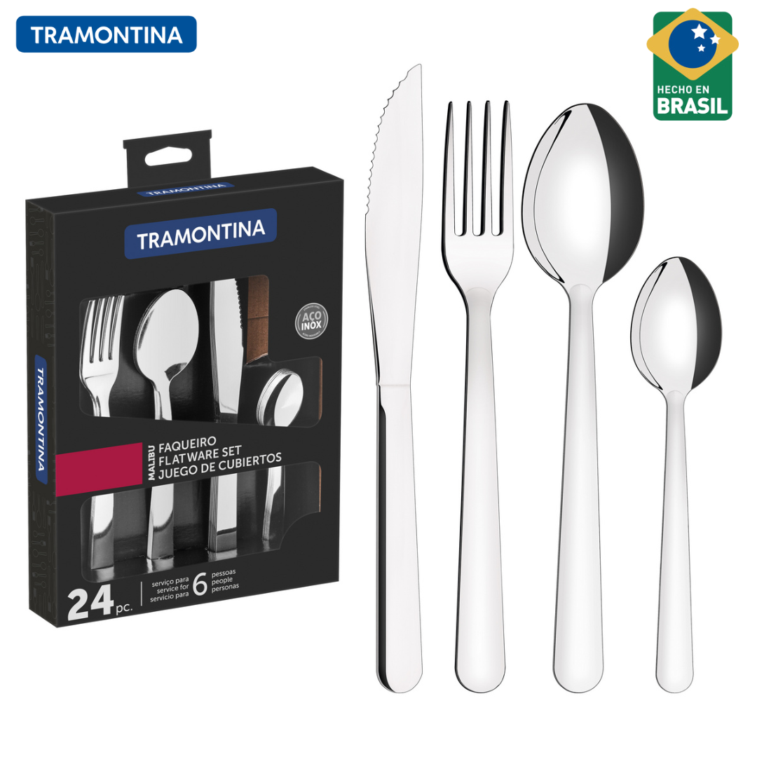 Juego de 24 Cubiertos de Acero Inoxidable Tramontina 23798/046