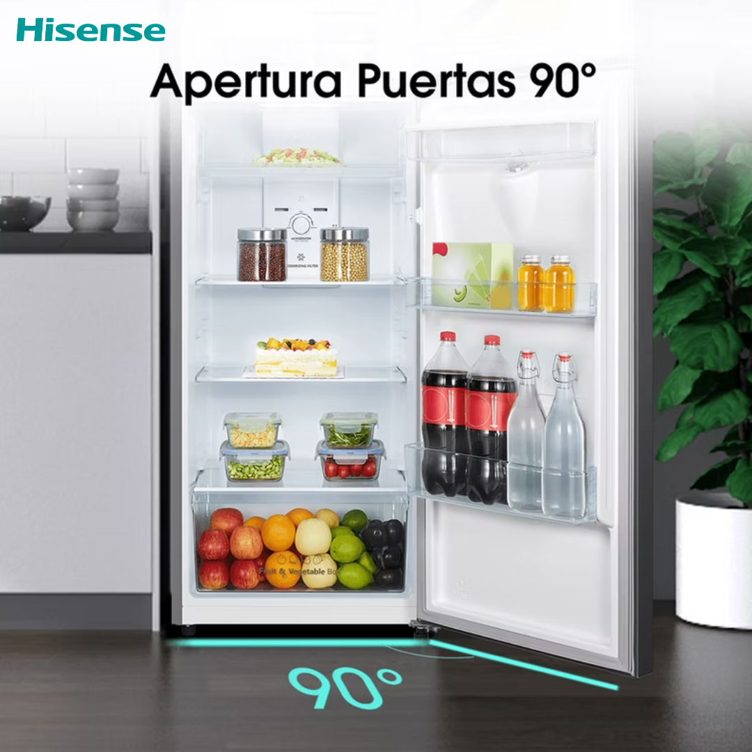 Refrigeradora Nevera Hisense RT1N250NMB Top Mount 8.8 Pies³ Inverter No Frost con Dispensador de Agua