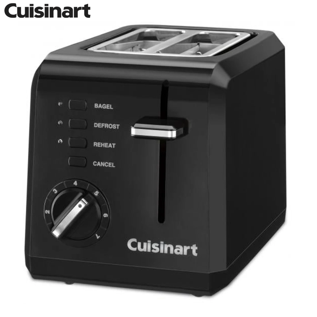 Tostadora de Pan Compacta de 2 Rebanadas Negra | Cuisinart CPT-122BKC