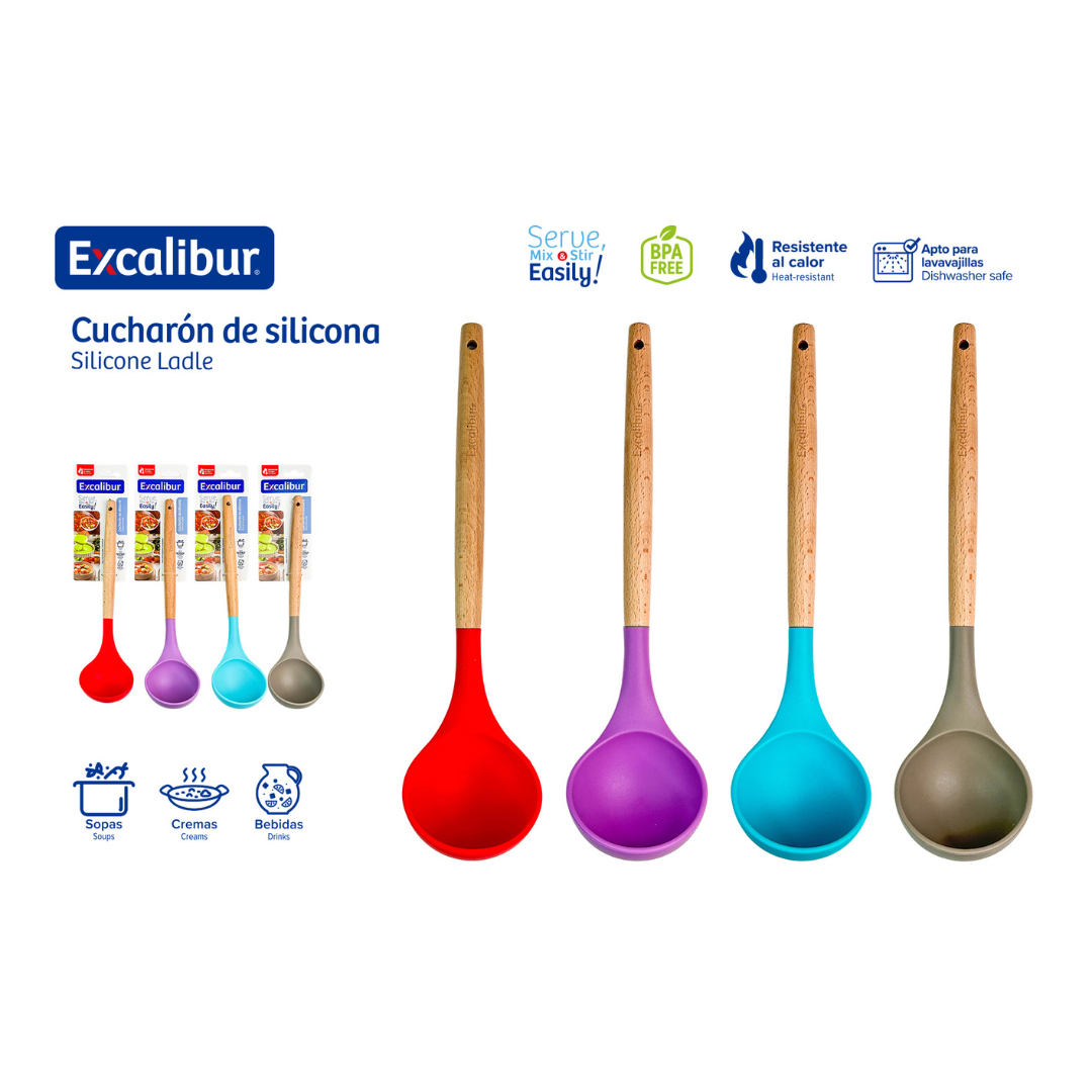 Cucharon Sopera de Silicon con Madera Excalibur A151-KT2111-L EXCALIBUR
