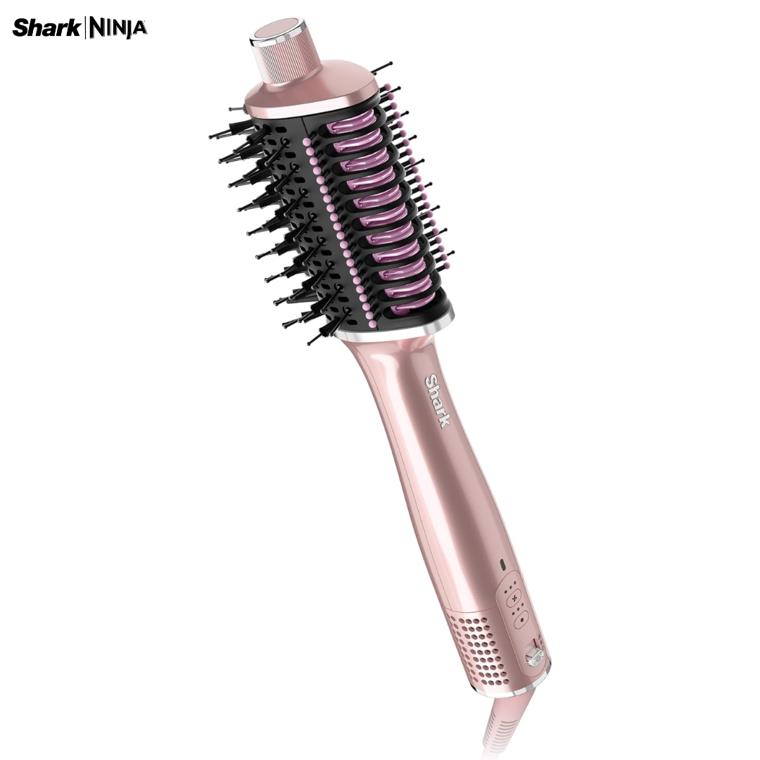 (LLEGANDO 1 DE SEPT) Cepillo Secador y Estilizador Shark Glossi HT302PK 2 en 1 – 1300W, 120V, Color Lychee