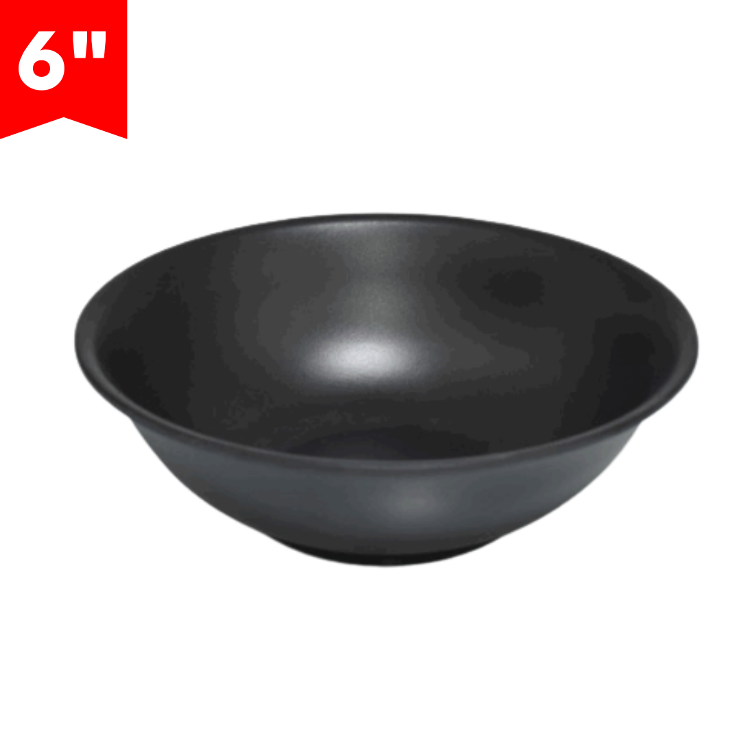 Bowl de Melamina Negro 6" BG-206H-BLK