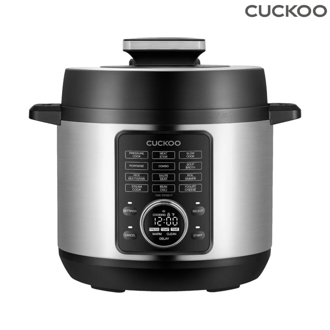 Multi Olla de Presión Eléctrica Cuckoo CMC-ZSN601F 6 Qt | Olla Multifuncional 8 en 1 Coreana