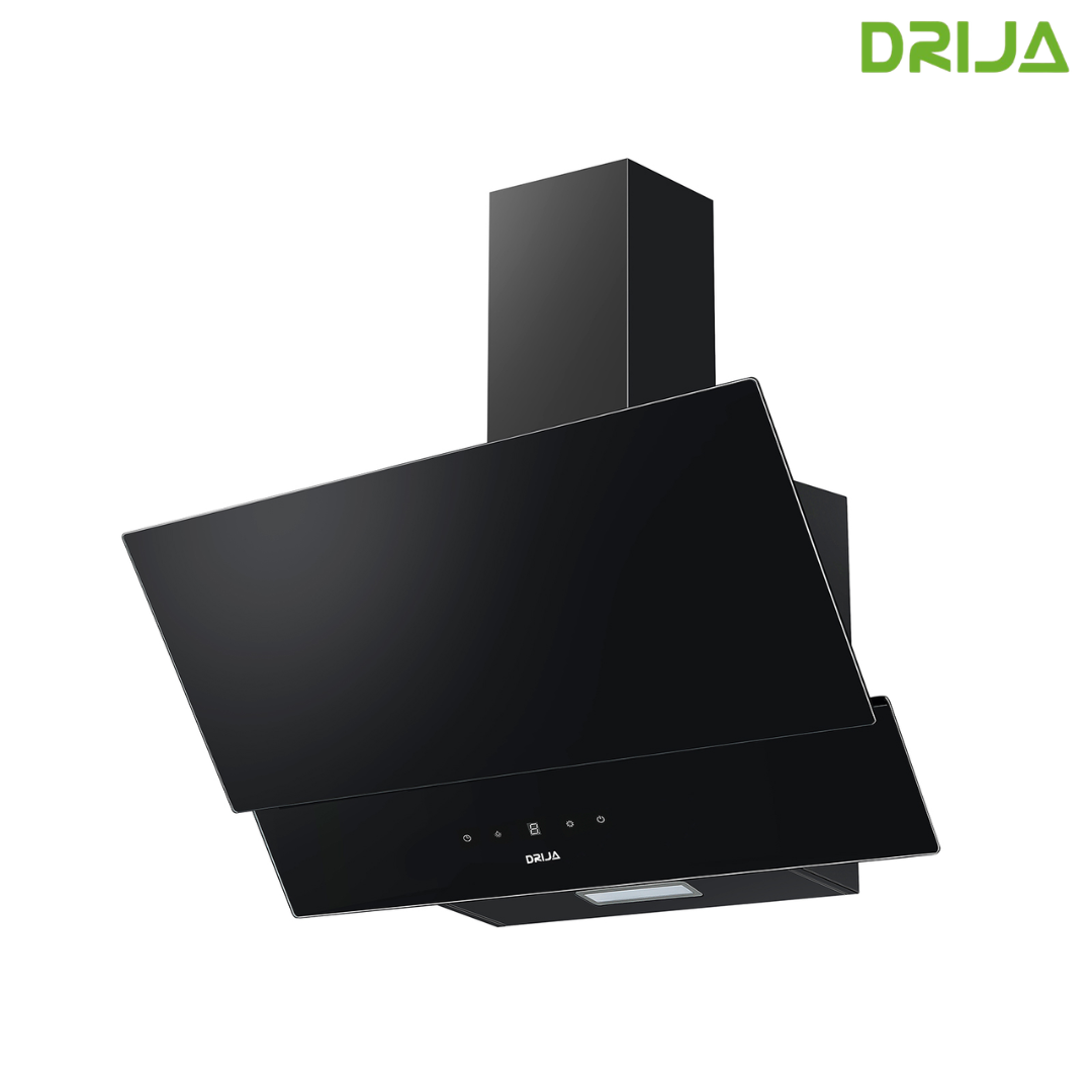 Extractor de Grasa Vidrio Templado Negro Rectangulo 76 Black Drija