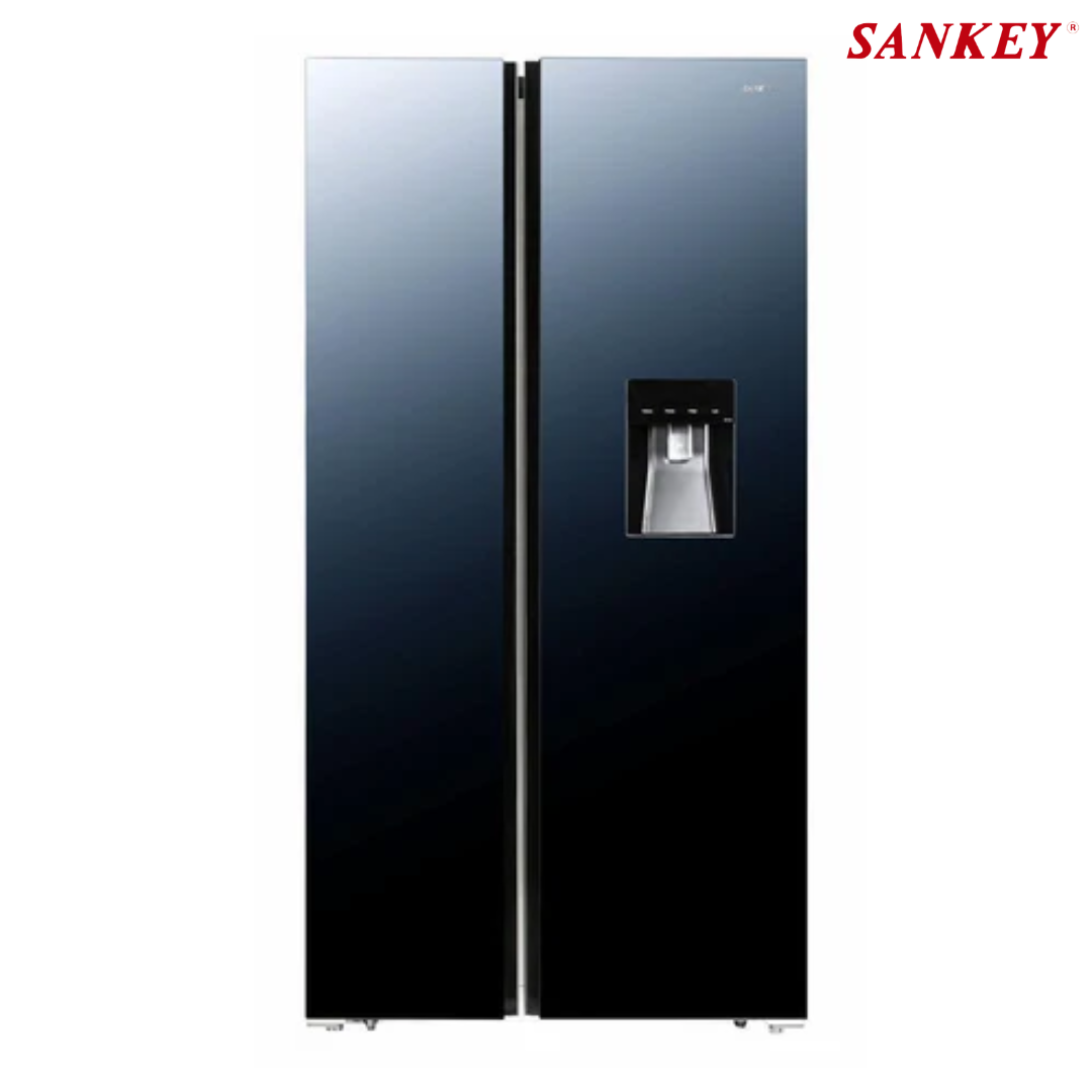 Refrigeradora Side by Side Sankey RF-22IN89MG No Frost 22 Pies Cúbicos con Dispensador de Agua Nevera.