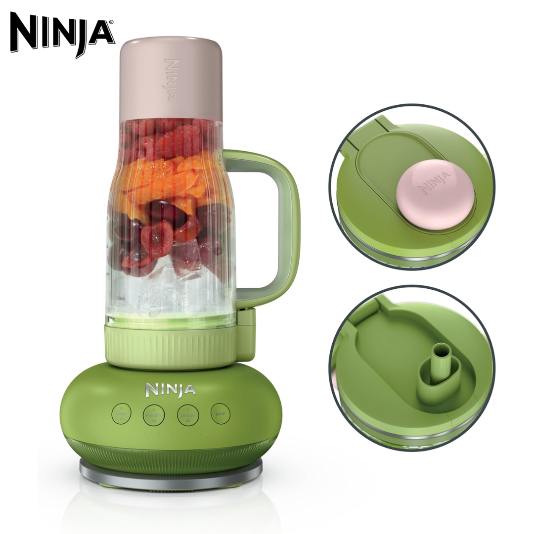 (LLEGANDO 10 DE AGOSTO) Licuadora Personal Ninja BlendBOSS DB351GN 1100W con Vaso Portátil de 710 ml, Auto-iQ® y Trituradora de Hielo