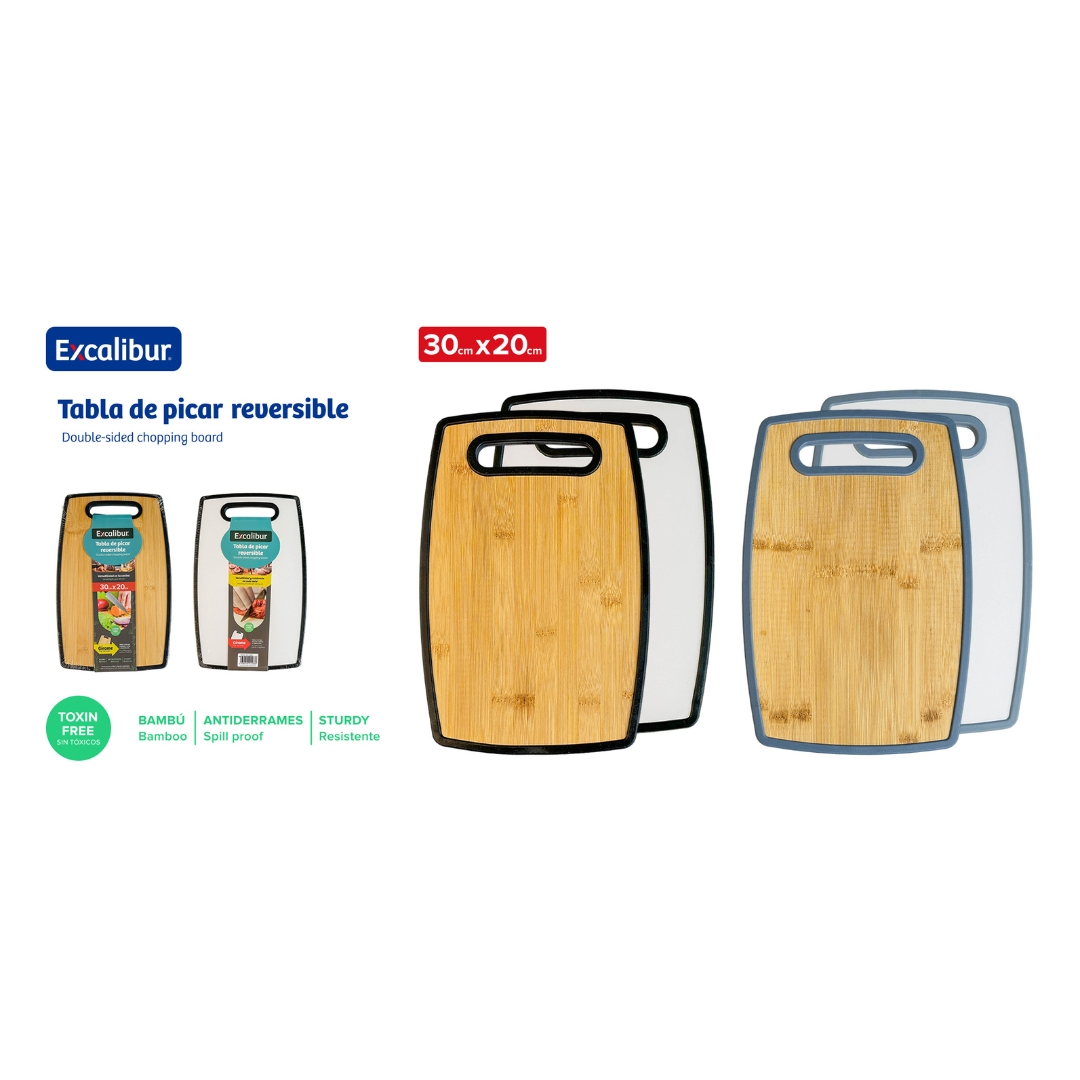 Tabla de Picar Reversible Plástico 20x30cm Excalibur A164-CB2030