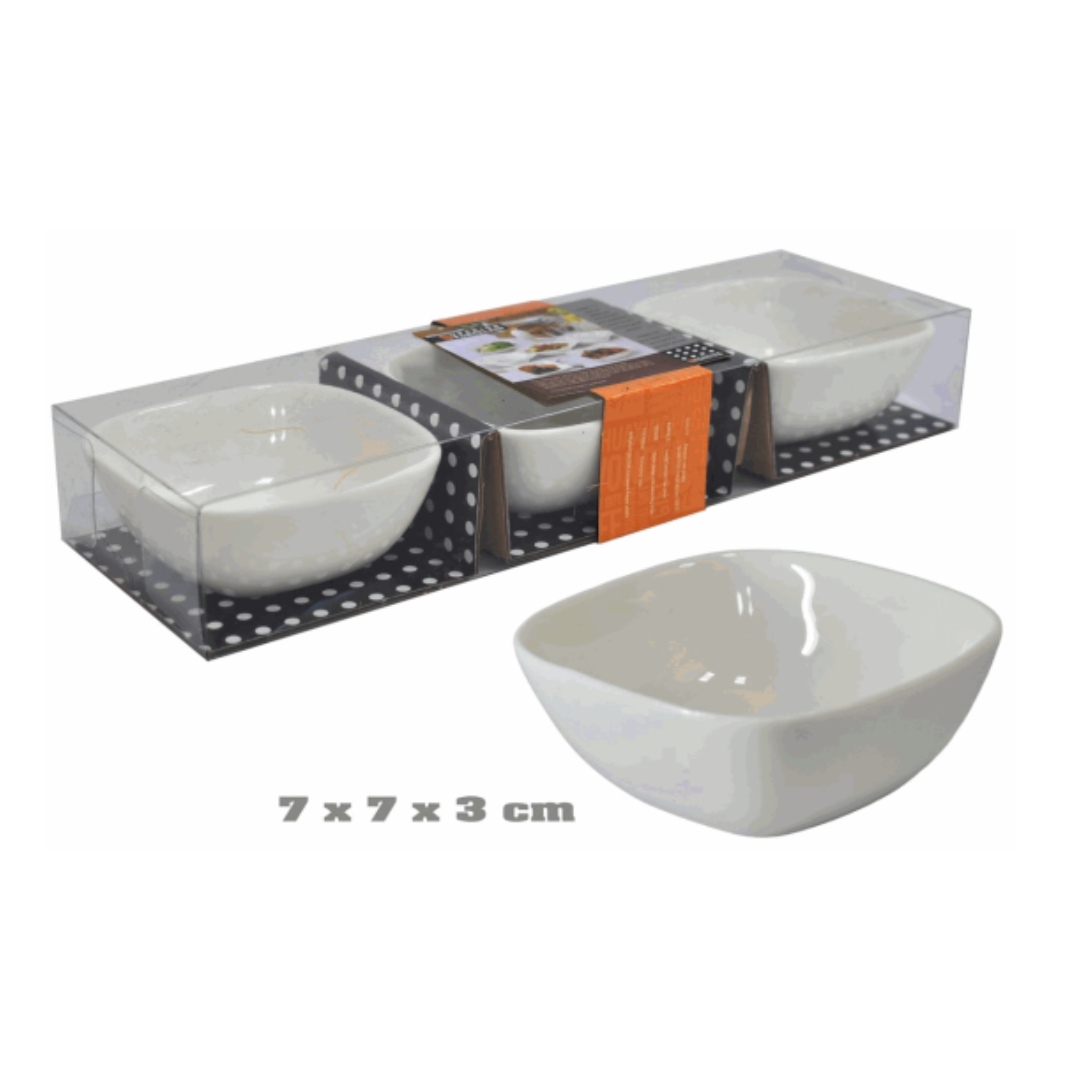 Set 3 Ramekin de Cerámica 7x7x3cm 87469
