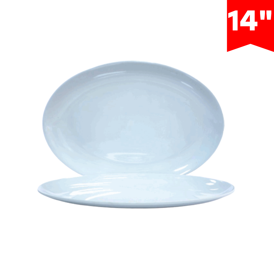 Plato de Melamina Ovalado 14" BG-G38002-14W