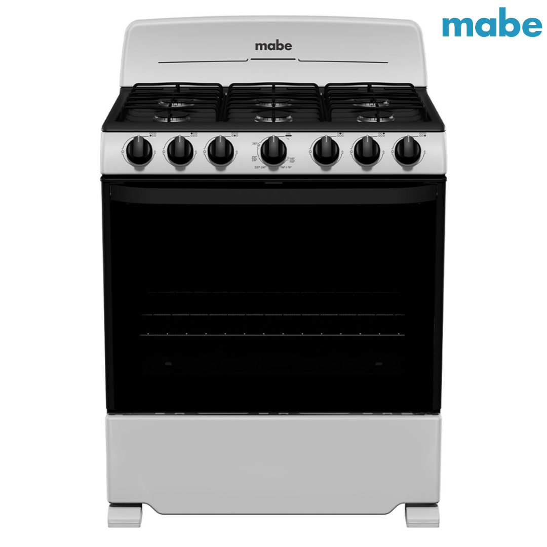 Estufa con Horno 30" 6 Quemadores a Gas en Acero Inoxidable Mabe EM7622BAPS2