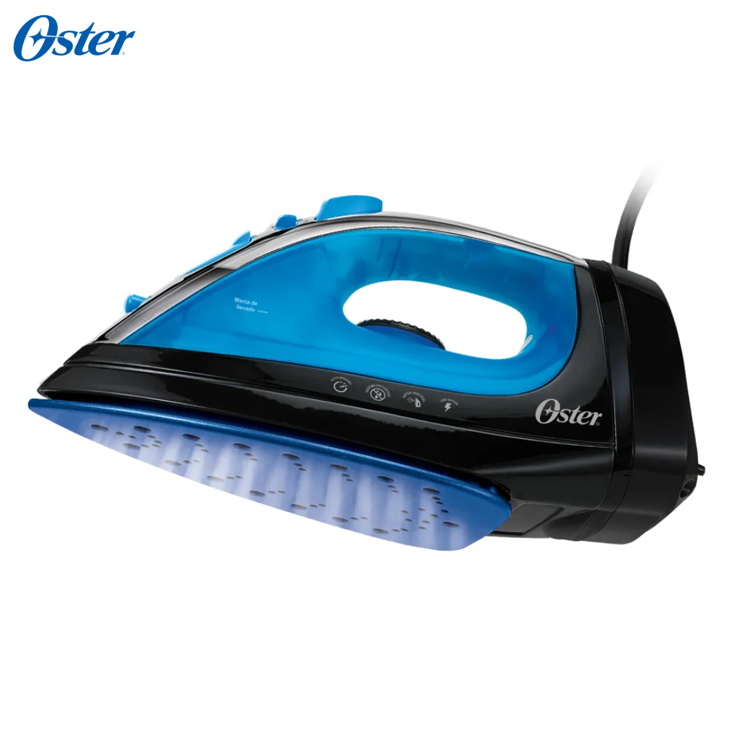 (LLEGANDO 1 DE SEPT) Plancha de Vapor Azul Oster GCSTBSRC2020 1570W – Suela de Cerámica, Cable Retráctil y Vapor Vertical