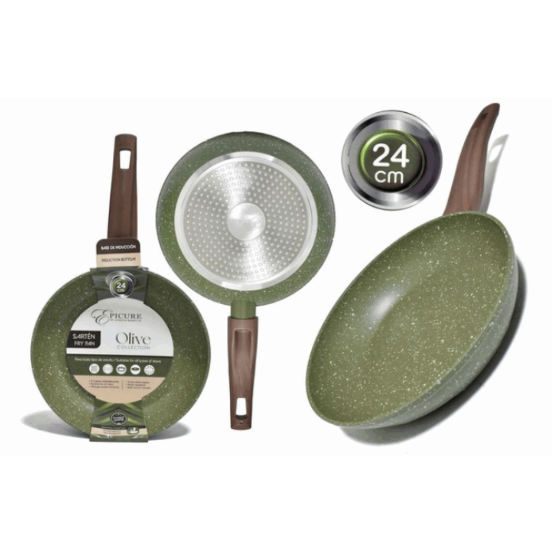 (LLEGANDO 16 DE ENERO) Sartén de Aluminio 24cm Olive EP-FP-062