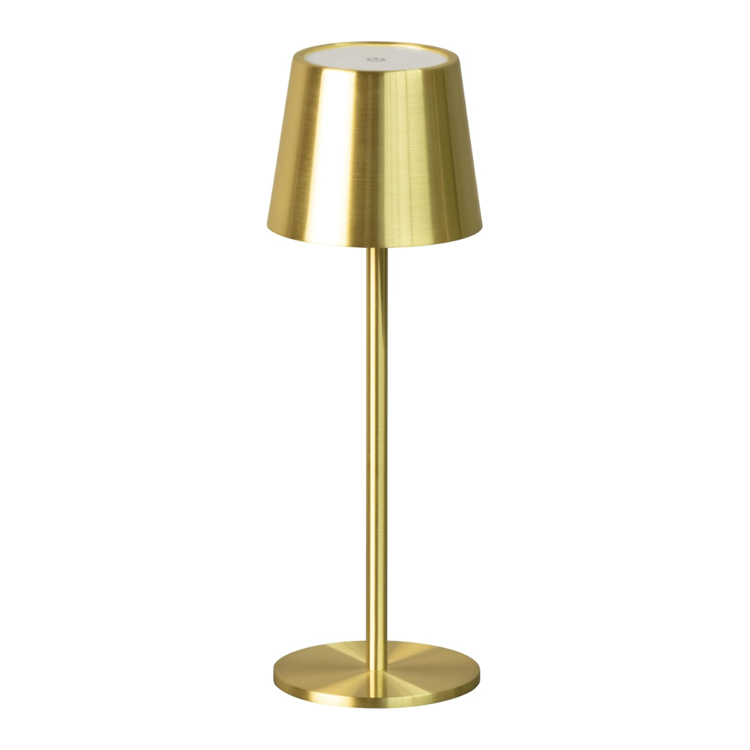 Lámpara LED de Mesa Recargable 23.5cm Dorada para Restaurante Hogar – 604-40570