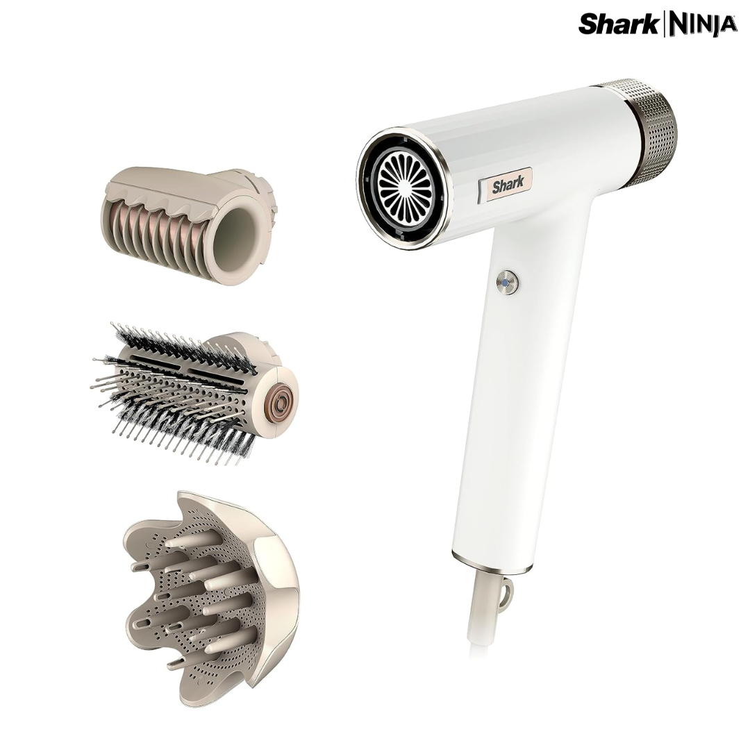 (LLEGANDO 10 DE AGOSTO) Secadora de Cabello Shark SpeedStyle HD332 1700W para Cabello Rizado y Crespo con Tecnología IQ Speed Styling y 4 Accesorios