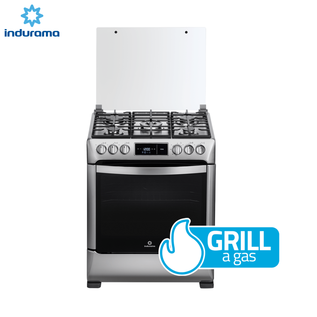 Estufa con Horno a Gas Indurama Roma Zafiro 30” 5 Quemadores con Control Touch