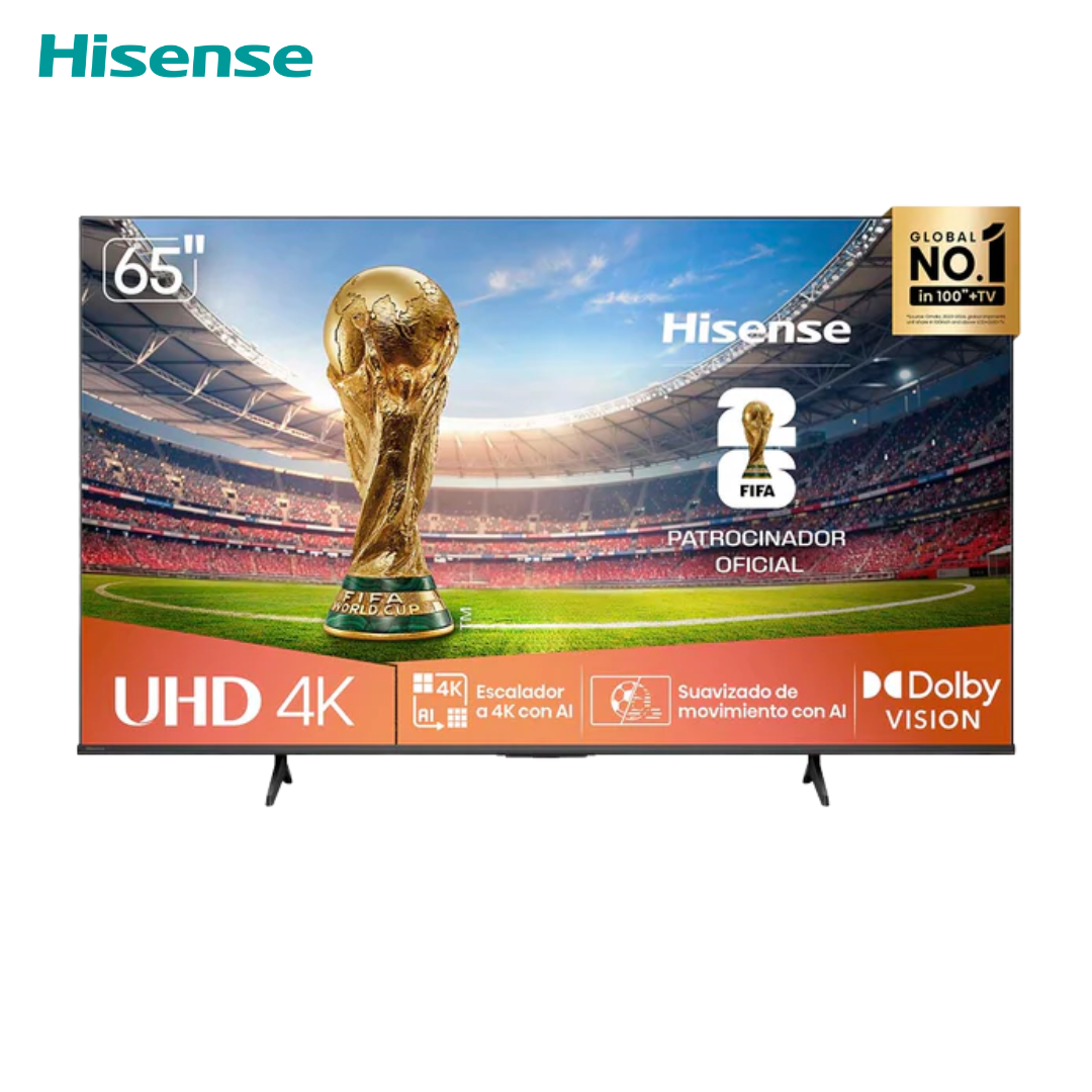 Televisor 65" LED Smart TV UHD 4K VIDAA Hisense 65A6NV Televisión.