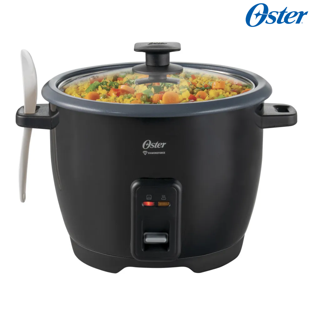 Arrocera Eléctrica de 10 Tazas Antiadherente DiamondForce Negro Oster CKSTRCB10DFB