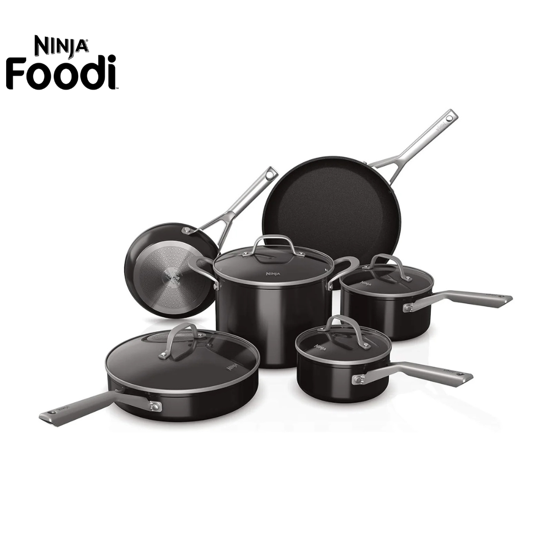 Ollas Y Sartenes Ninja Neverstick Essential De 10 Piezas. Juego De Oll Ollas Y Sartenes Ninja Neverstick Essential De 10 Piezas. Juego De Oll