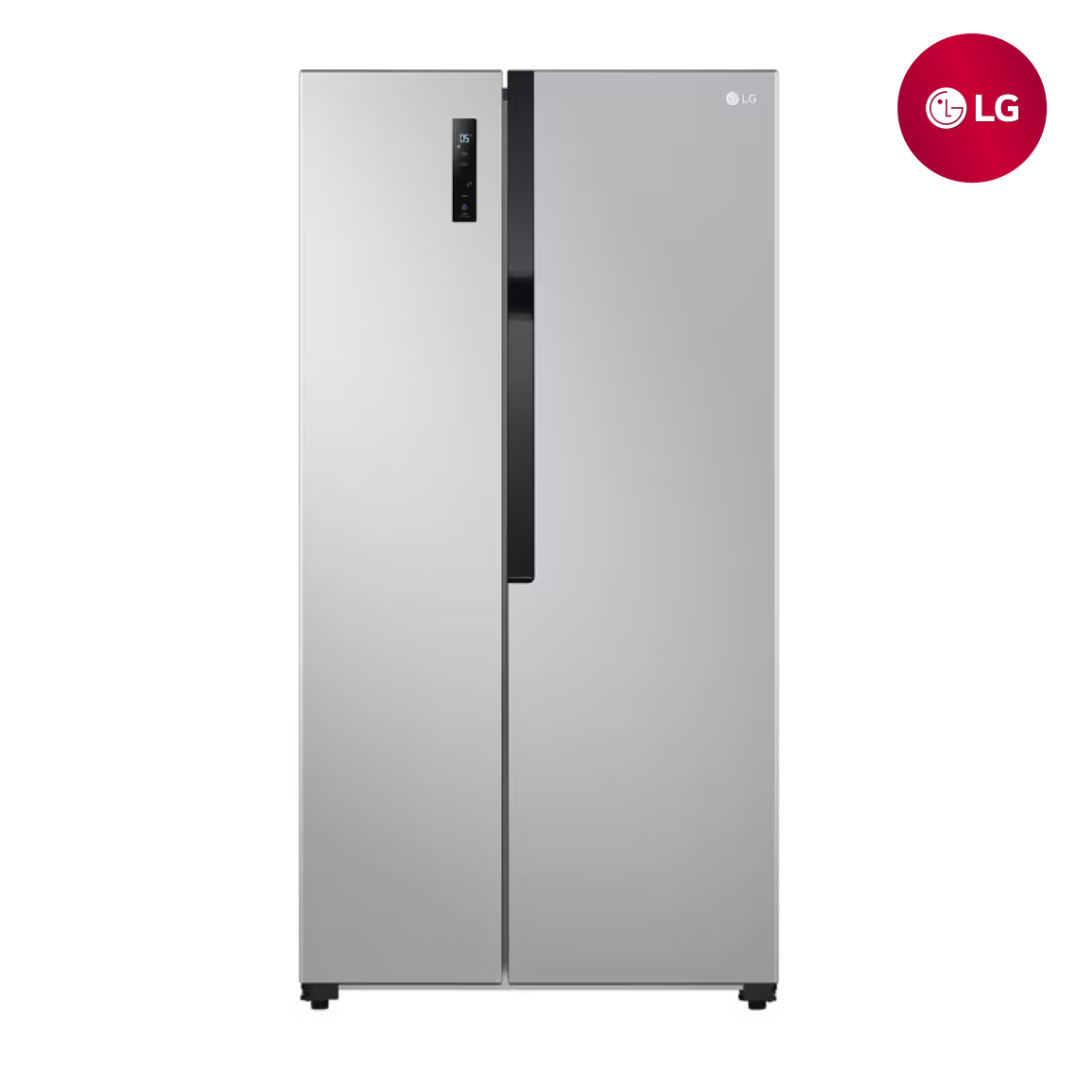 Refrigeradora Side by Side 18p3 Inverter Pantalla LED Táctil Platinum Silver LG GS51BPP