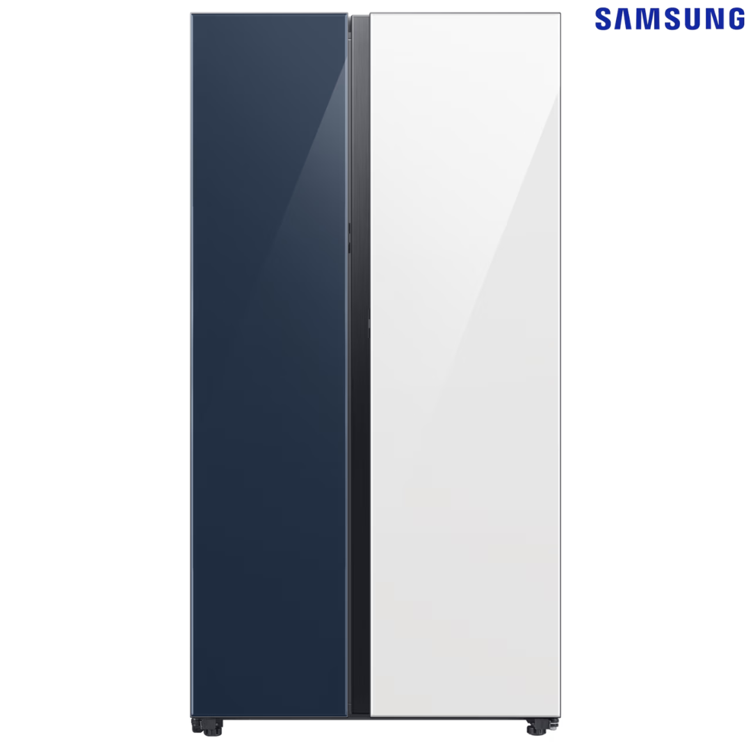 Refrigeradora Side by Side 28p3/793l Bespoke Clean Navy + Clean White Samsung RS28CB760A7NAP