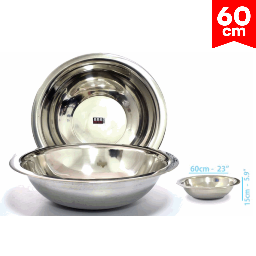 Bowl de Acero Inoxidable 60cm 555 BASIN-60 Plato. Platón.