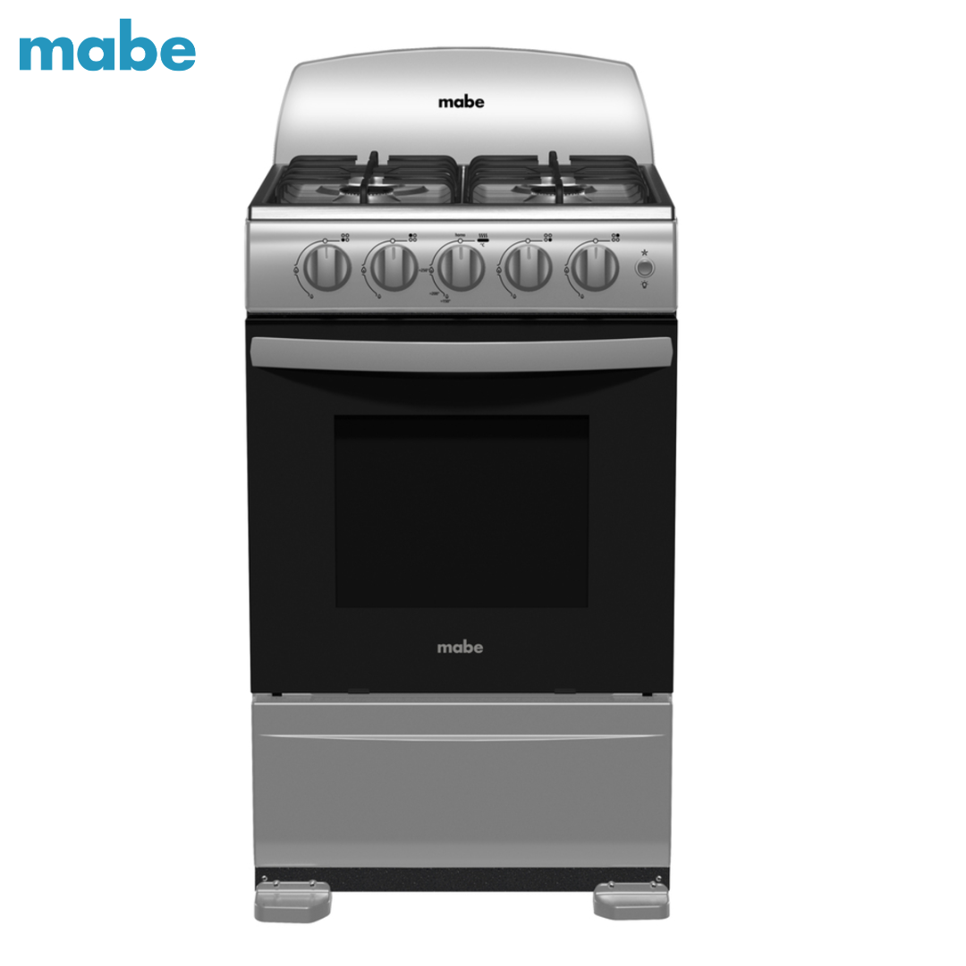 Estufa con Horno a Gas Mabe 20” 4 Quemadores Gris – EMA5110SG1