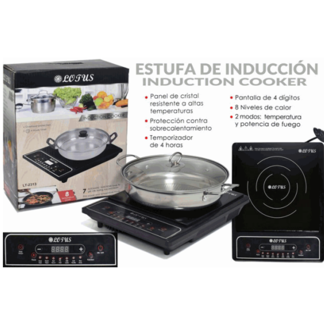 Estufa de Inducción Eléctrica 8 Niveles de Calor Lotus LT-2313 LOTUS