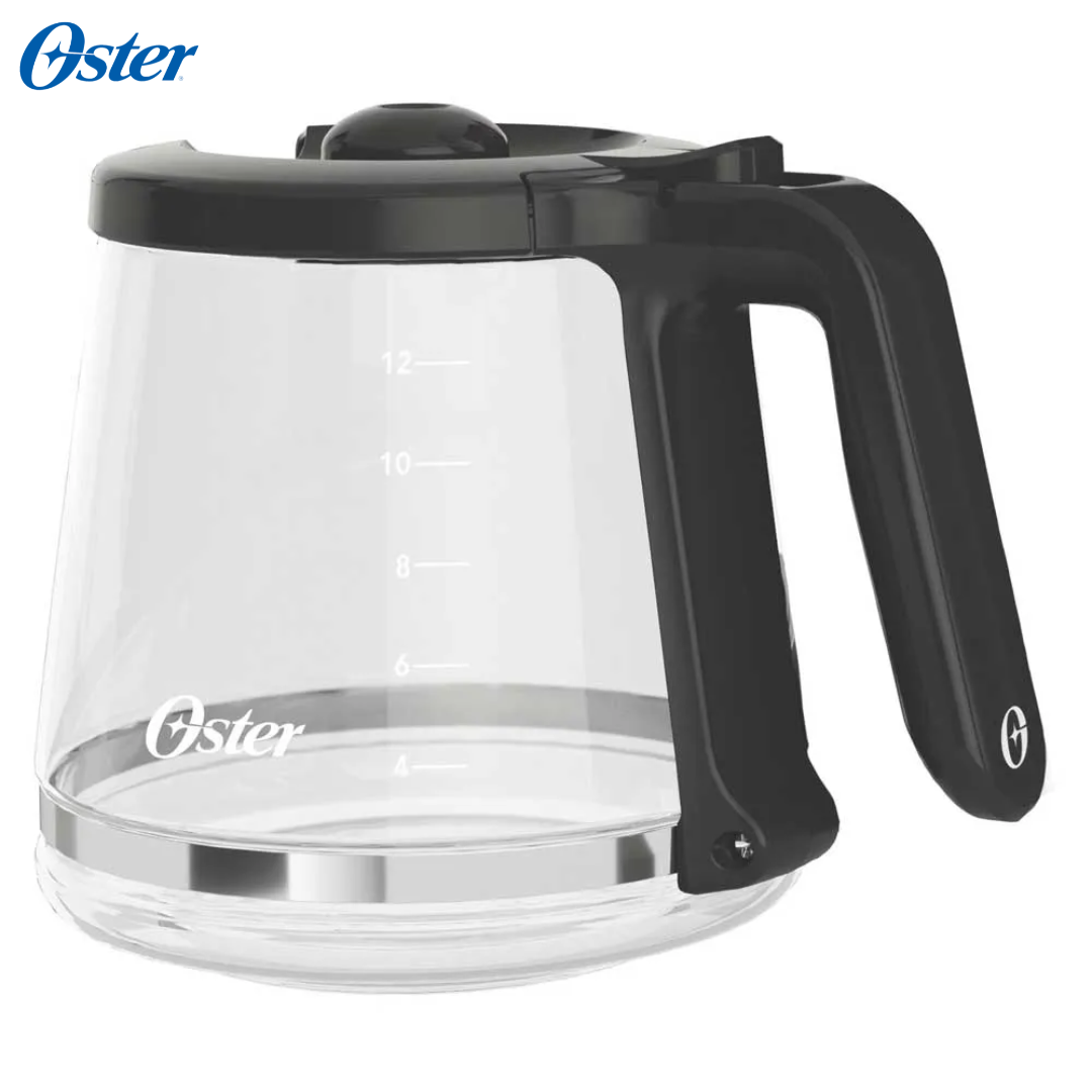 (LLEGANDO 15 DE OCTUBRE) Jarra de Repuesto Oster de Vidrio para Cafetera de 12 Tazas con Asa Ergonómica y Pico Antigoteo BVST-RC12GL