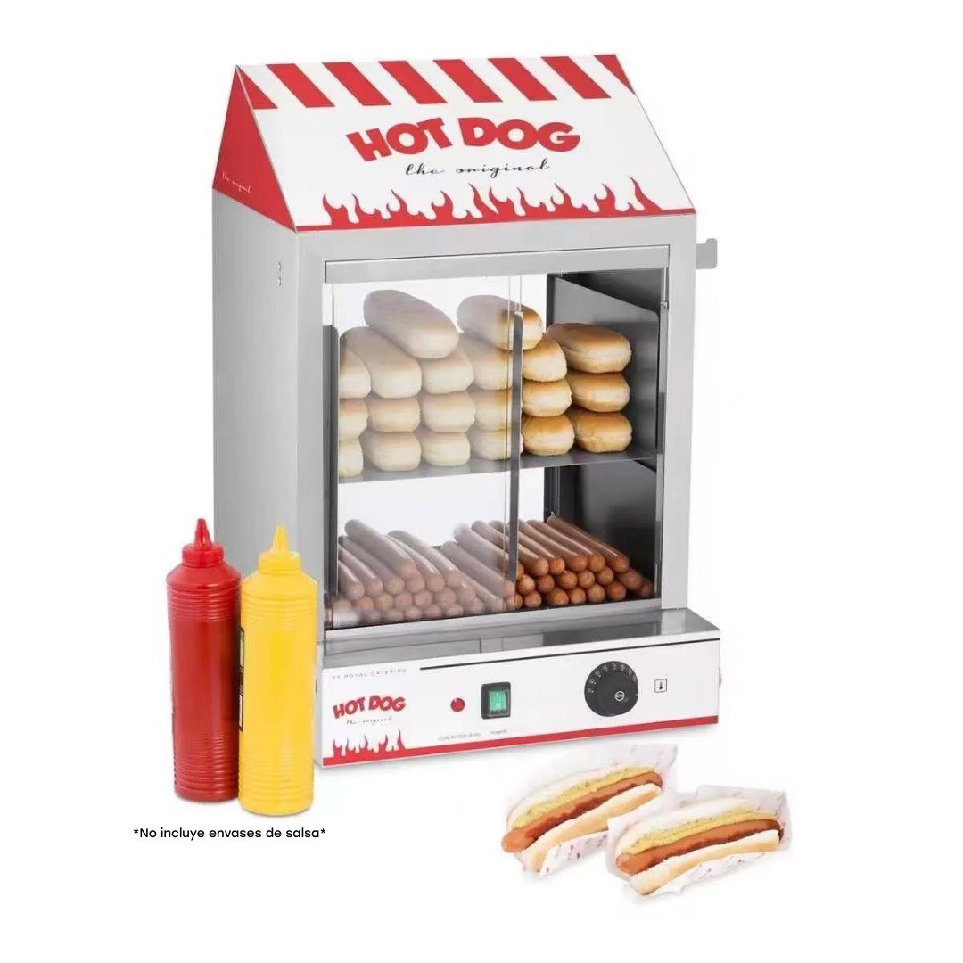 (LLEGANDO 30 DE MARZO) Máquina Vitrina Calentadora de Hot Dog 110/60Hz HDS-2 Perro caliente. Salchicha.