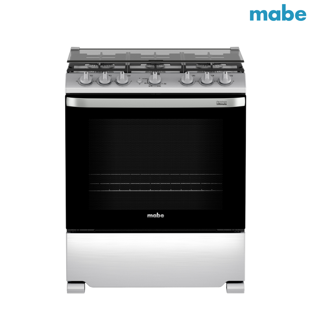 Estufa con Horno 30" 6 Quemadores a Gas Acero Inoxidable Mabe EMH7602JS0