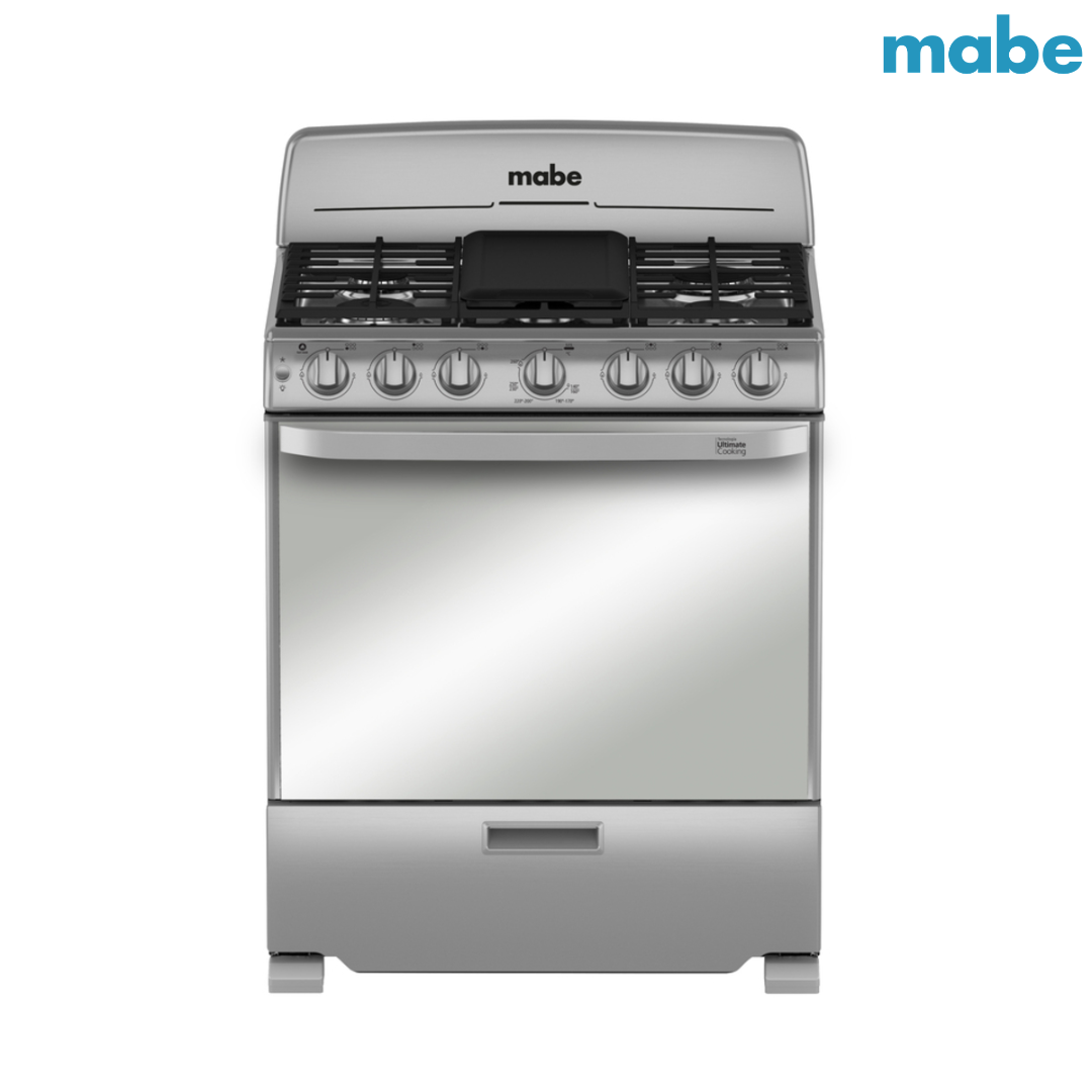 Estufa con Horno 30" 6 Quemadores a Gas en Acero Inoxidable Mabe EM7659BFIX2