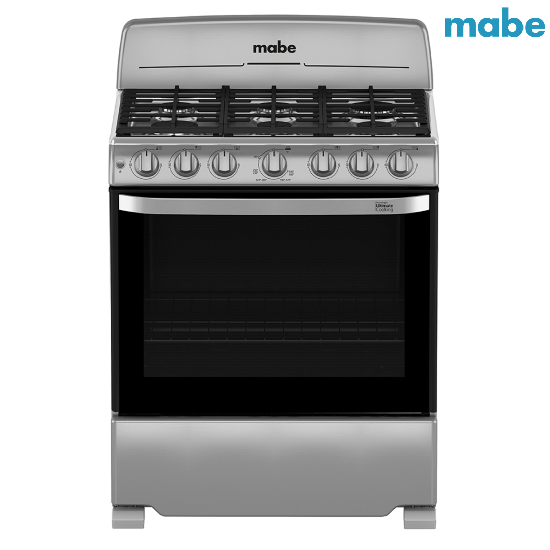 Estufa con Horno 30" 6 Quemadores a Gas en Acero Inoxidable Mabe CEM7641BSIS2