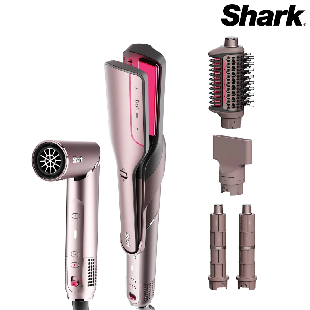 Secador Y Plancha Shark Flexfusion 5 En 1. Cepillo Estilizador Blower De Cabello HD641S.