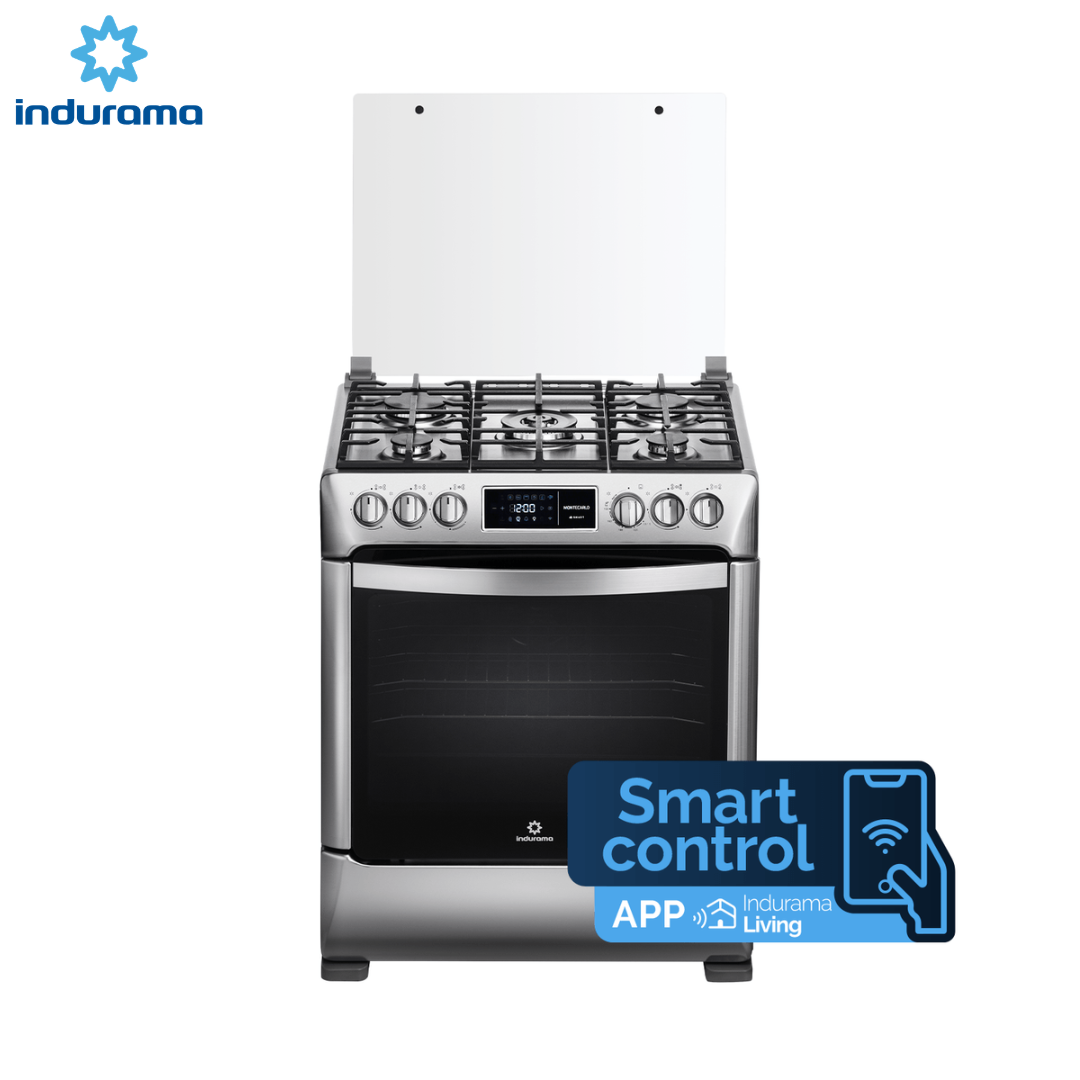 Estufa con Horno a Gas Indurama Montecarlo Zafiro 30” 5 Quemadores – Croma