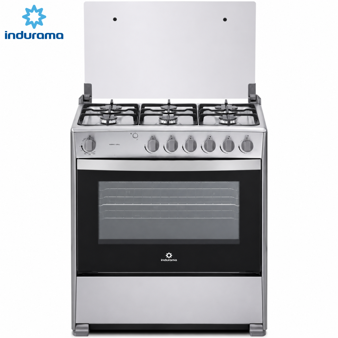 Estufa con Horno Gas Indurama Marsella QZ 32” 6 Quemadores – Croma