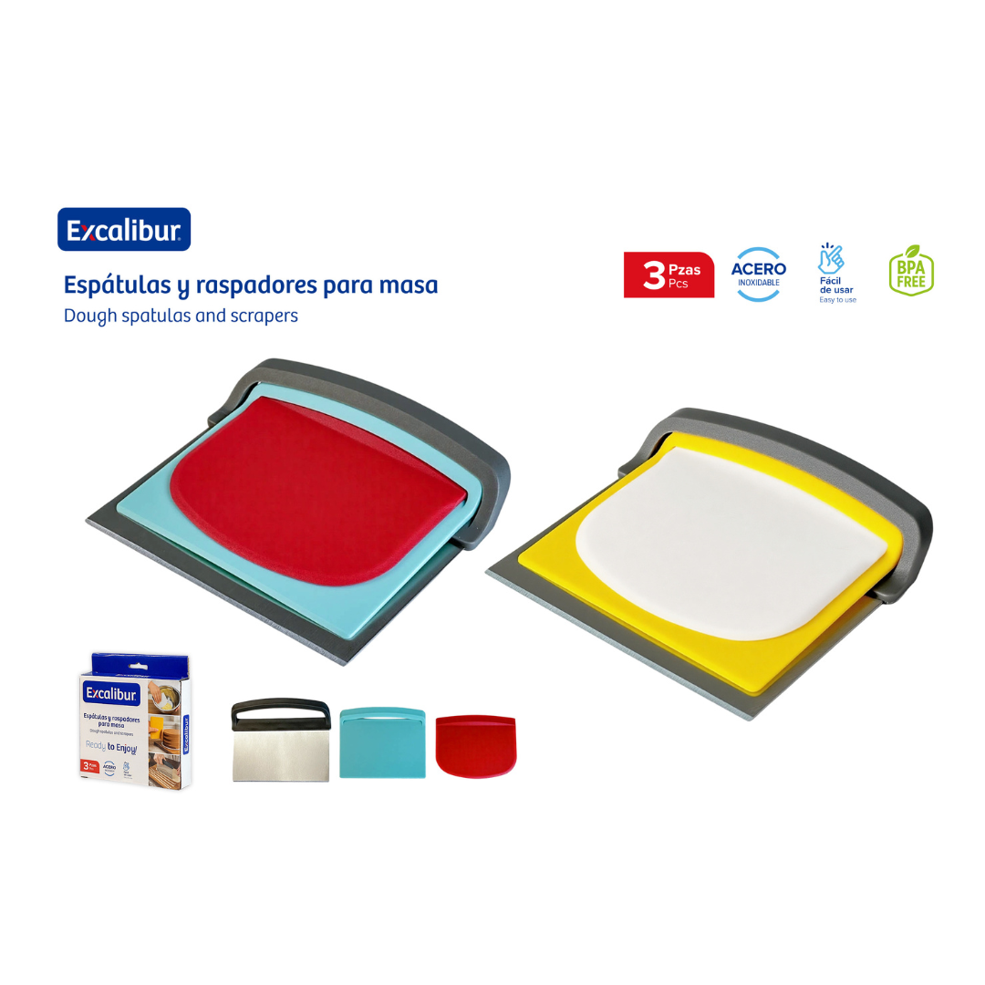 Set 3 Espátula Alisadora para Masa Excalibur EX-PS25-03