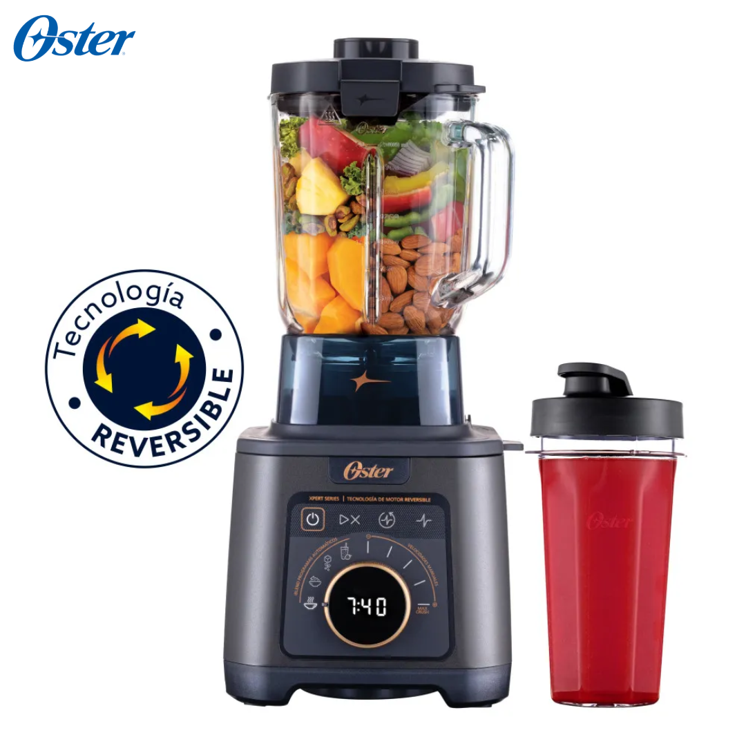 (LLEGANDO 15 DE OCTUBRE) Licuadora Profesional Oster Titan 2200W con Motor Reversible, Vaso de Vidrio Boroclass 2.5L, 4 Programas y 5 Velocidades BLSTXT-XG