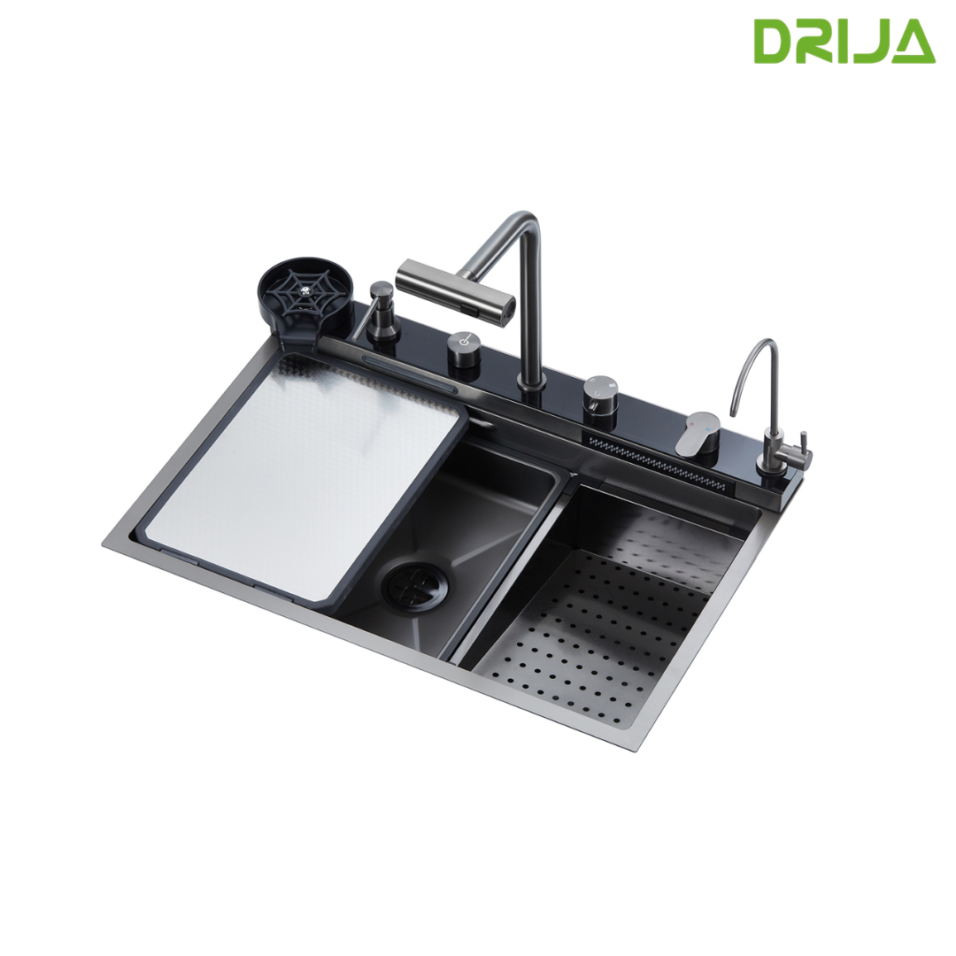 Fregador Multifuncional de Acero Inoxidable 304 Satinado Amalfi 76 Drija