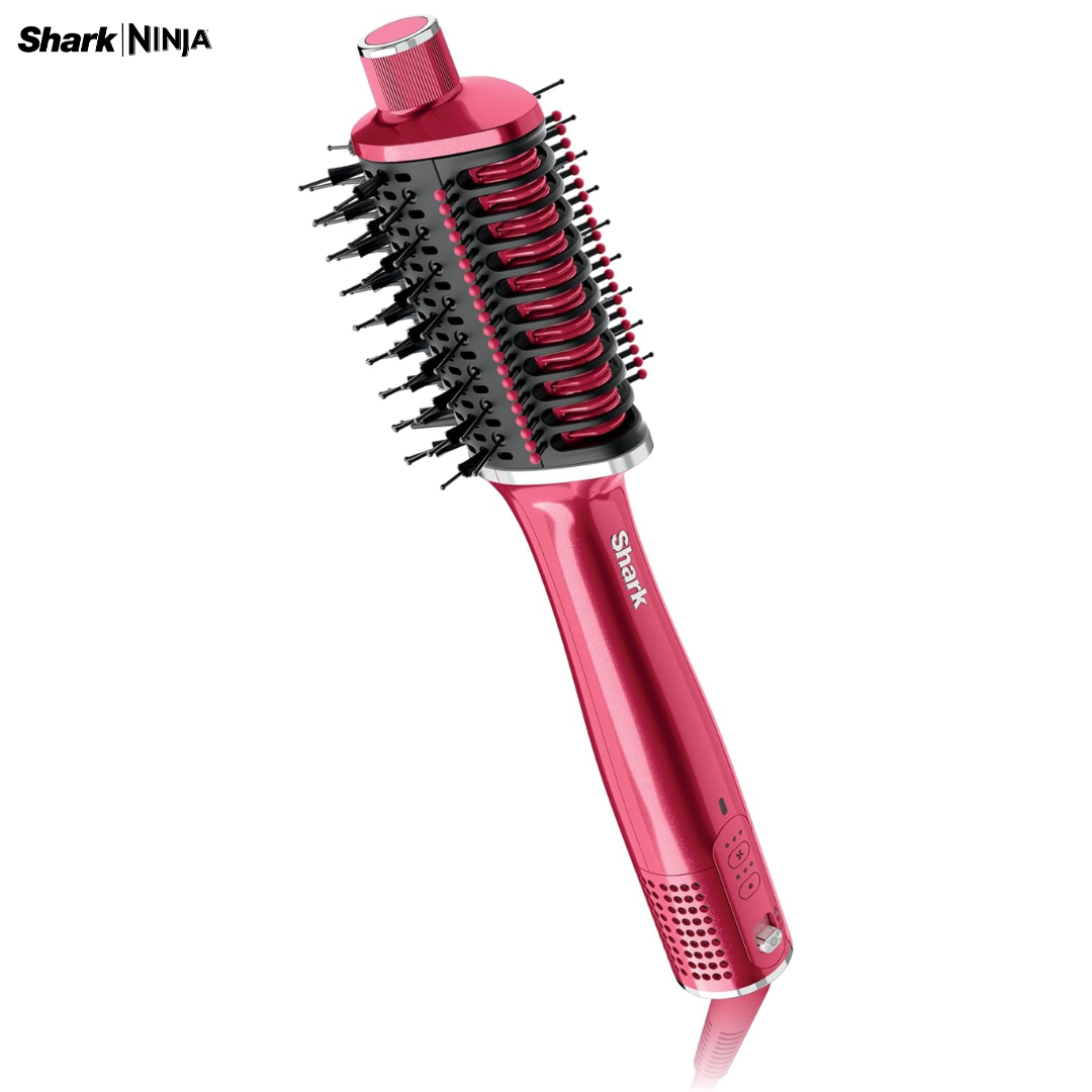 (LLEGANDO 1 DE SEPT) Cepillo Secador y Estilizador Shark Glossi HT302BP 2 en 1 – 1300W, 120V, Color Raspberry