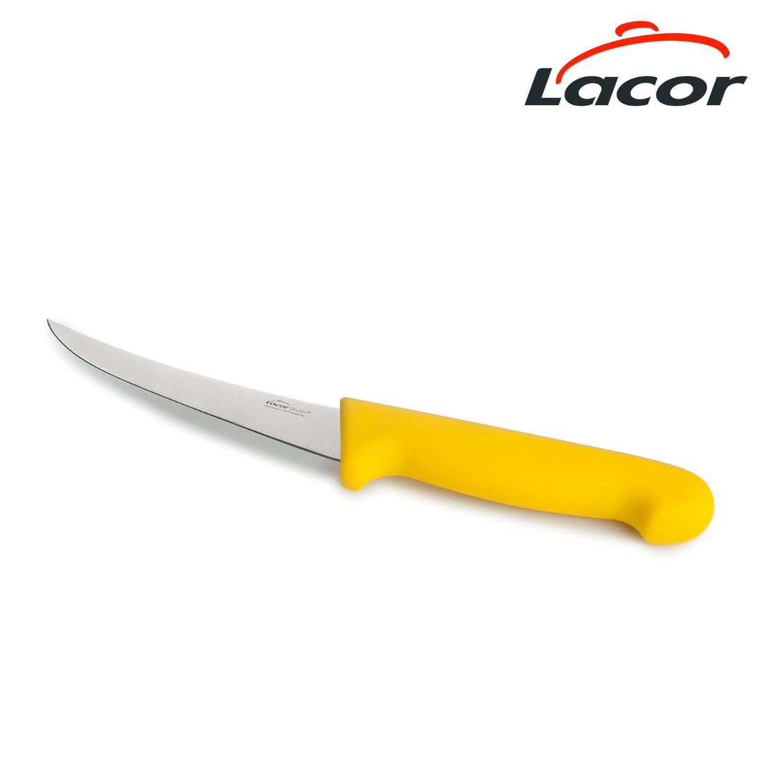 Cuchillo Deshuesador Select de Acero Inoxidable 12.5cm Amarillo Lacor ES-38341