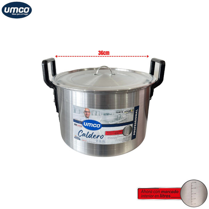 Caldero de Aluminio de Uso Profesional 36cm/23L 1039 UMCO